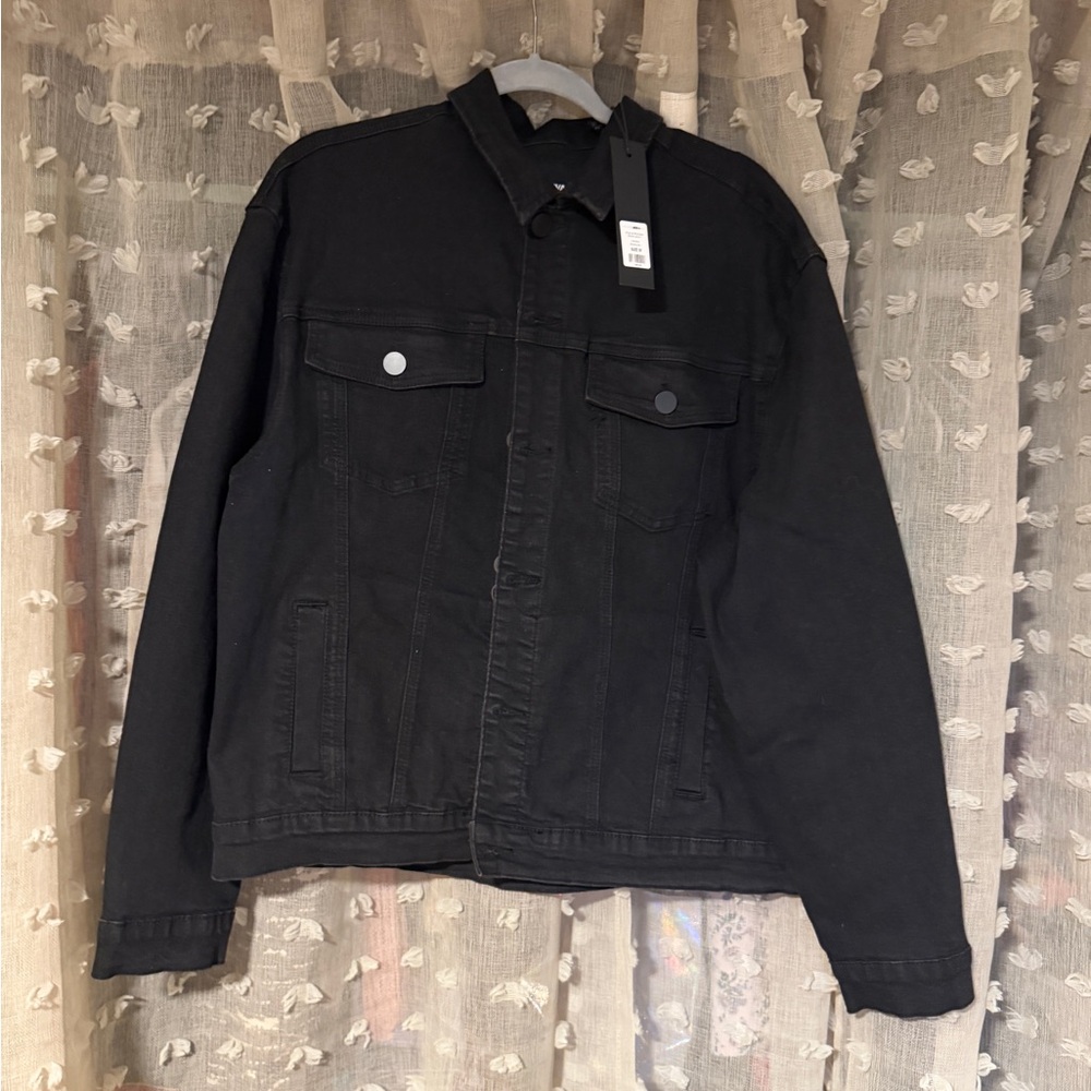 Fashion Nova Men's Black Denim Jacket